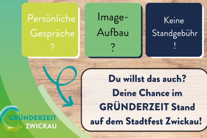 gründerzeit Stand Stadtfest Zwickau